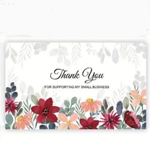 30 Thank You Cards for Your Purchase Notes Floral